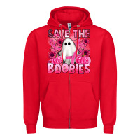 Red save the boobies Zipper Hoodie - Artiststas