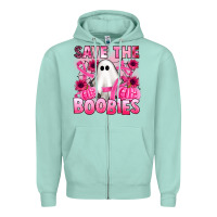 Seafoam save the boobies Zipper Hoodie - Artiststas
