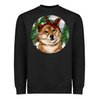 Black Shiba Inu Christmas Heavyweight Sweatshirt - RanaPortraitStore