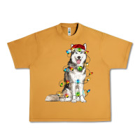 Peanut Butter husky with christmas lights Urban Heavy Tee - RanaPortraitStore