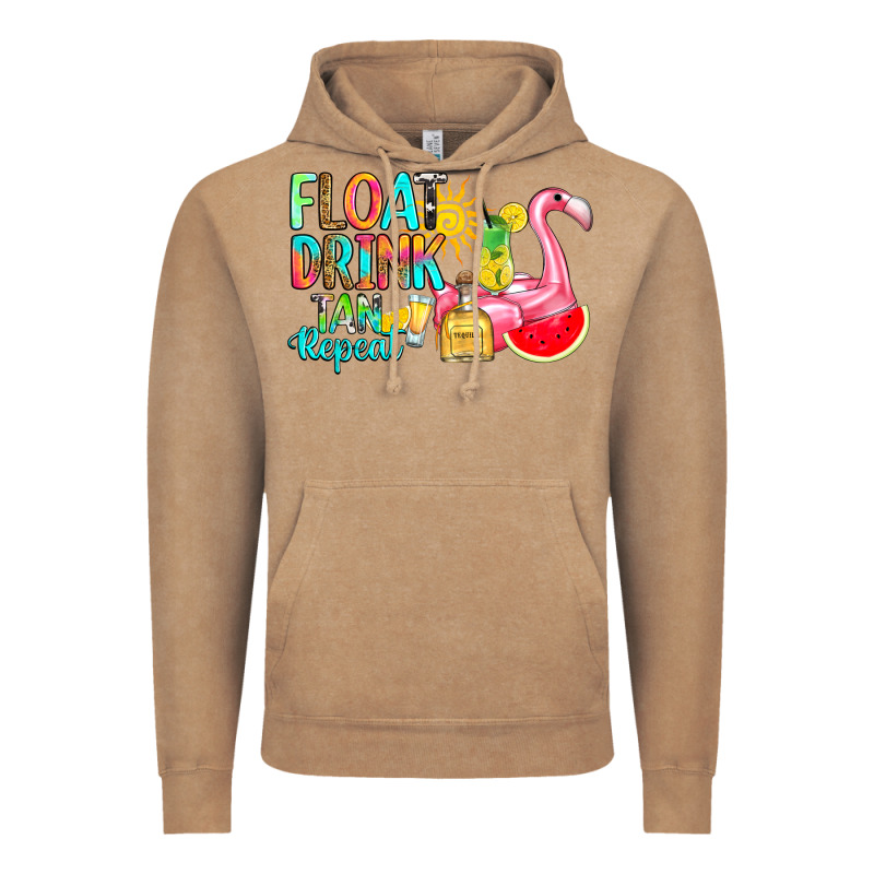 Float Drink Tan Repeat Vintage Hoodie by RanaPortraitStore | Teevron