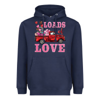 Navy loads of love truck Heavyweight Hoodie - BarkalooDesign
