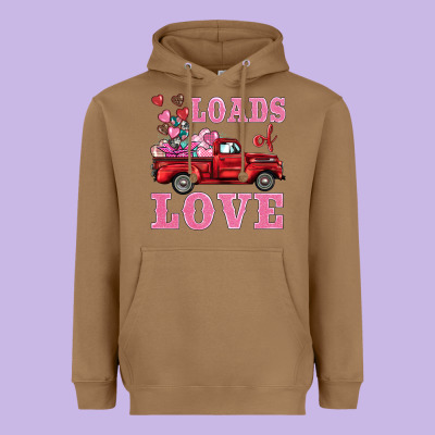 Loads Of Love Truck Heavyweight Hoodie Designed By Barkaloodesign