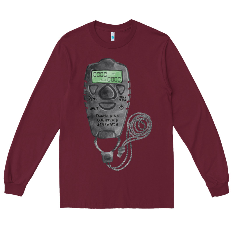 Baseball Counter And Stopwatch Fa Element Long Sleeve Tee by FaDigitalArtStudio | Teevron