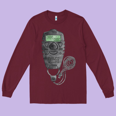 Baseball Counter And Stopwatch Fa Element Long Sleeve Tee Designed By Fadigitalartstudio