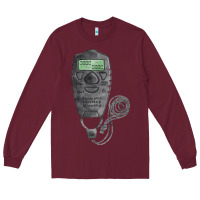 Burgundy baseball counter and stopwatch fa element Long Sleeve Tee - FaDigitalArtStudio