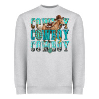 Heather Grey cowboy cowboy cowboy Heavyweight Sweatshirt - texasbilliewilder