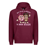 Burgundy but first cafecito y pan dulce Premium Hoodie - MaliasSmallBusiness