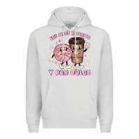 Dove Grey but first cafecito y pan dulce Premium Hoodie - MaliasSmallBusiness