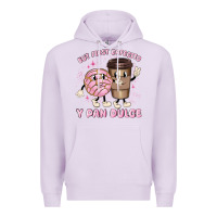 Lilac but first cafecito y pan dulce Premium Hoodie - MaliasSmallBusiness