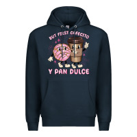 Navy but first cafecito y pan dulce Premium Hoodie - MaliasSmallBusiness