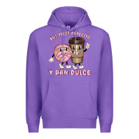 Purple but first cafecito y pan dulce Premium Hoodie - MaliasSmallBusiness