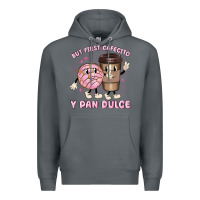 Rock but first cafecito y pan dulce Premium Hoodie - MaliasSmallBusiness
