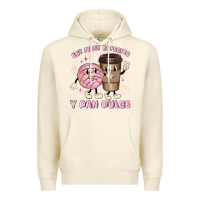 Sandshell but first cafecito y pan dulce Premium Hoodie - MaliasSmallBusiness