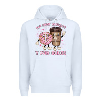 White but first cafecito y pan dulce Premium Hoodie - MaliasSmallBusiness