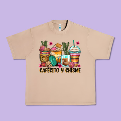 Cafecito Y Chisme Coffee Cups Urban Heavy Tee Designed By Zillion Design Studio