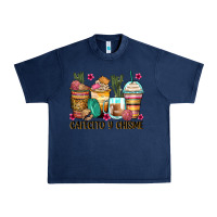 Navy cafecito y chisme coffee cups Urban Heavy Tee - Zillion Design Studio