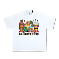 White cafecito y chisme coffee cups Urban Heavy Tee - Zillion Design Studio