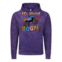 Cloud Purple red white boom monster truck Vintage Hoodie - RanaPortraitStore