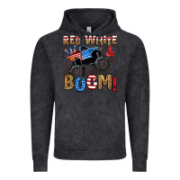 Vintage Black red white boom monster truck Vintage Hoodie - RanaPortraitStore