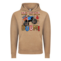 Vintage Coffee red white boom monster truck Vintage Hoodie - RanaPortraitStore