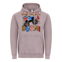 Vintage Zinc red white boom monster truck Vintage Hoodie - RanaPortraitStore