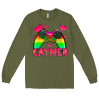 Army Green gaymer Long Sleeve Tee - HRA Design Shop