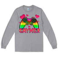 Heather Grey gaymer Long Sleeve Tee - HRA Design Shop