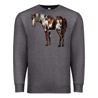 Charcoal Heather Mustang Horse Premium Sweatshirt - LillyAllenDesigns