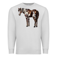Dove Grey Mustang Horse Premium Sweatshirt - LillyAllenDesigns