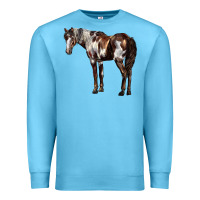 Ocean Blue Mustang Horse Premium Sweatshirt - LillyAllenDesigns