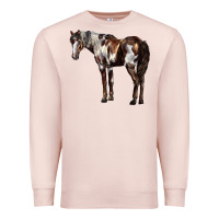 Pale Pink Mustang Horse Premium Sweatshirt - LillyAllenDesigns