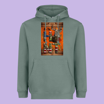 Western On The Hunt Deer Heavyweight Hoodie Designed By Lillyallendesigns