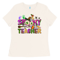Bone spooky teacher Ladies Tee - AdoDesignShop