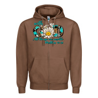 Chestnut with god all things are possible daisy Zipper Hoodie - AdoDesignShop