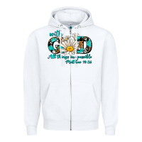 White with god all things are possible daisy Zipper Hoodie - AdoDesignShop