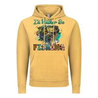 Vintage Mustard i'd rather be fishing Vintage Hoodie - RanaPortraitStore