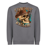 Storm cowboy killer with skull Heavyweight Sweatshirt - texasbilliewilder