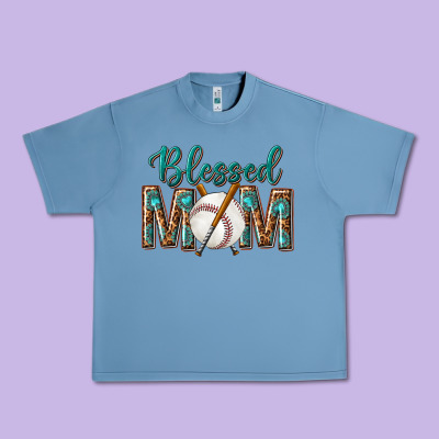 Western Blessed Mom With Baseball Urban Heavy Tee Designed By Texasbilliewilder