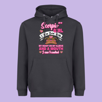 As A Scorpio Girl Zodiac Girls Heavyweight Hoodie Designed By Jasminsmagicworld