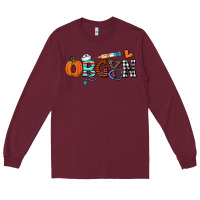 Burgundy obgyn Long Sleeve Tee - CowhideDigitalArt
