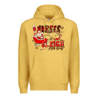 Antique Gold nurses sleigh all day Premium Hoodie - MaliasSmallBusiness