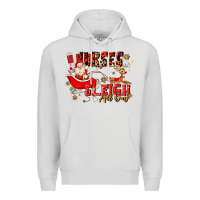 Dove Grey nurses sleigh all day Premium Hoodie - MaliasSmallBusiness