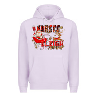 Lilac nurses sleigh all day Premium Hoodie - MaliasSmallBusiness