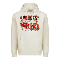 Oatmeal Heather nurses sleigh all day Premium Hoodie - MaliasSmallBusiness