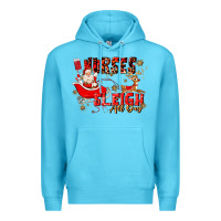 Ocean Blue nurses sleigh all day Premium Hoodie - MaliasSmallBusiness