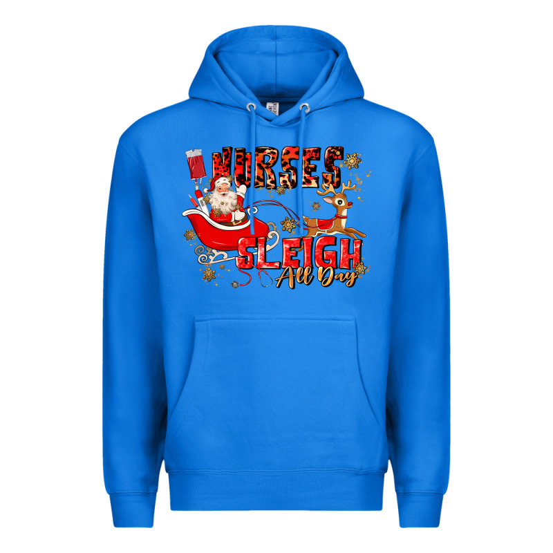 Nurses Sleigh All Day Premium Hoodie by MaliasSmallBusiness | Teevron