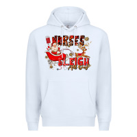 White nurses sleigh all day Premium Hoodie - MaliasSmallBusiness