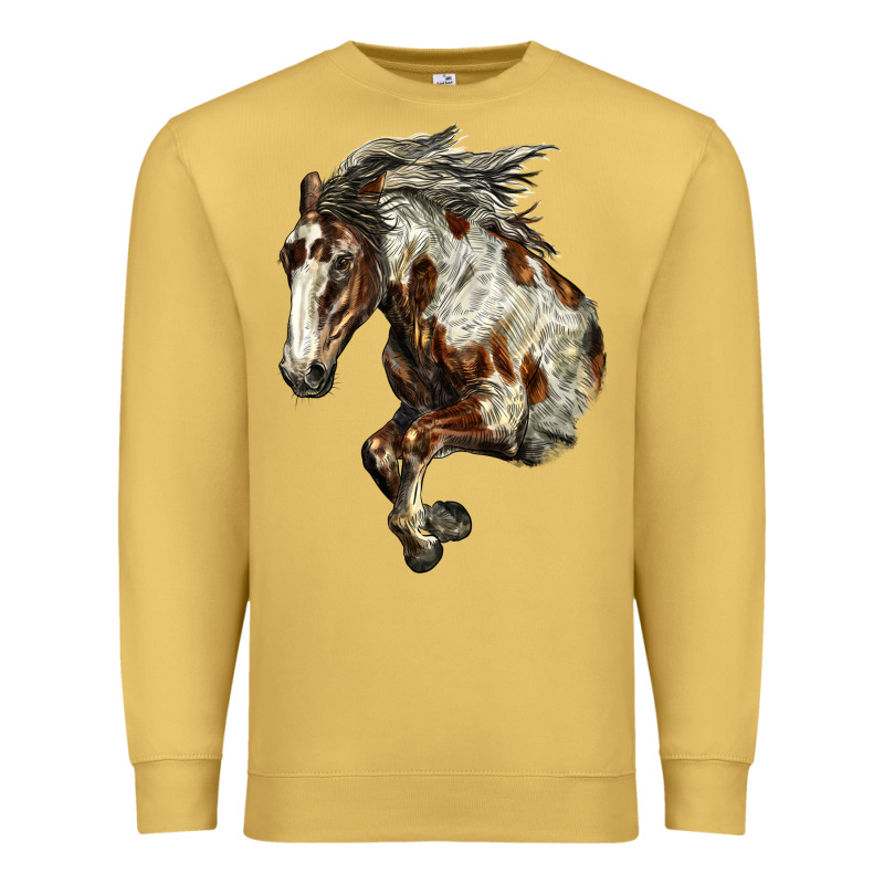 Mustang Horse Premium Sweatshirt by LillyAllenDesigns | Teevron