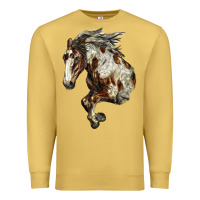 Antique Gold Mustang Horse Premium Sweatshirt - LillyAllenDesigns